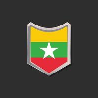 Illustration of Myanmar flag Template vector