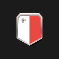 ilustración de la plantilla de la bandera de malta vector