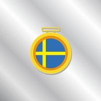 Illustration of Sweden flag Template vector