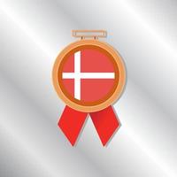 Illustration of Denmark flag Template vector