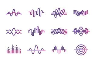 plantilla de concepto de icono de onda de sonido vector
