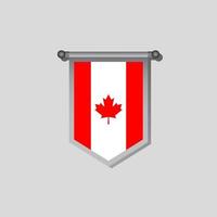 ilustración de la plantilla de la bandera de canadá vector