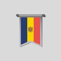 ilustración de la plantilla de la bandera de moldavia vector