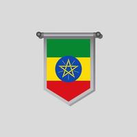 Illustration of Ethiopia flag Template vector