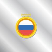 ilustración de la plantilla de la bandera de rusia vector