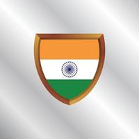 ilustración de la plantilla de la bandera india vector