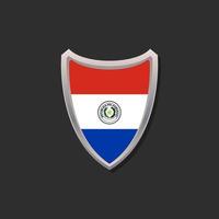 ilustración de plantilla de bandera de paraguay vector