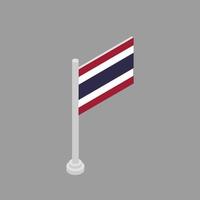 ilustración de la plantilla de la bandera de tailandia vector