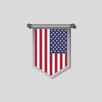 Illustration of United States flag Template vector