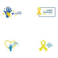 World Down syndrome day. Down syndrome awareness concept. Vector Illustration