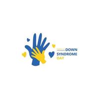 World Down syndrome day. Down syndrome awareness concept. Vector Illustration