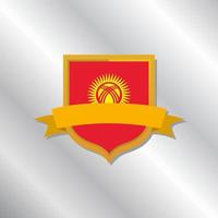 Illustration of Kyrgyzstan flag Template vector