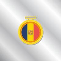 ilustración de la plantilla de la bandera de andorra vector