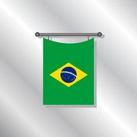 ilustración de plantilla de bandera de brasil vector