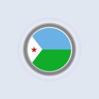 ilustración de la plantilla de la bandera de djibouti vector