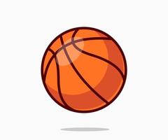basketball icon vector illustration. flat cartoon style. on a white background.