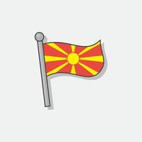 Illustration of Macedonia flag Template vector