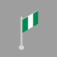 ilustración de la plantilla de la bandera de nigeria vector