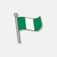 ilustración de la plantilla de la bandera de nigeria vector