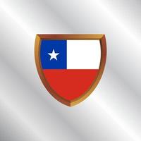 Illustration of Chile flag Template vector