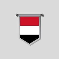 ilustración de la plantilla de la bandera de yemen vector