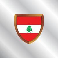 Illustration of Lebanon flag Template vector