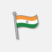 ilustración de la plantilla de la bandera india vector