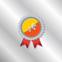ilustración de la plantilla de la bandera de bután vector