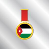 Illustration of Jordan flag Template vector