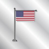 Illustration of United States flag Template vector