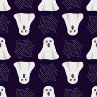 seamless ghost spider web pattern on dark background can be used for wrapping paper fabric vector