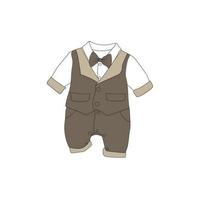 baby clothes suit in formal style with suit vector design for baby background template design