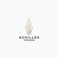 Achilles tendom logo icon design template flat vector