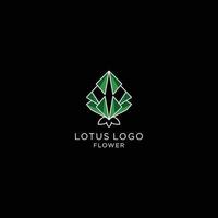 vector plano de plantilla de diseño de icono de logotipo de loto