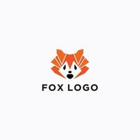 vector plano de plantilla de diseño de icono de logotipo de zorro