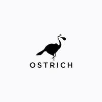 Ostrich logo icon design template flat vector