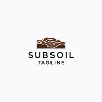 Subsoil logo icon design template flat vector