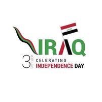 Iraq Independence day design vector