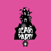 Scary night design with typography vector vector illustration