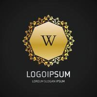 Alphabetic logo design with elegent design and typography vector