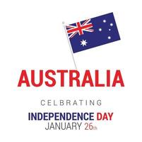 Australia Independence day card vector