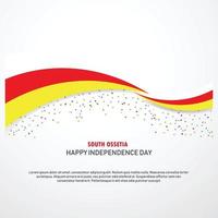 South Ossetia Happy independence day Background vector