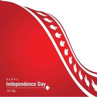 Canada Independence day design card vector