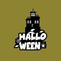 Halloween design with typography and light background vector