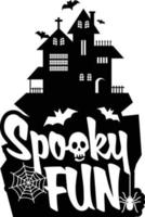 Spooky fun with typography design vector