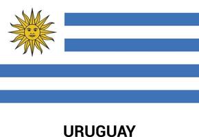 Uruguay flag design vector