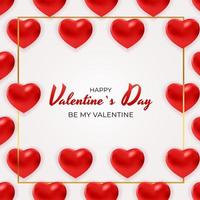 Happy Valentine's Day Card. Vector Illustration