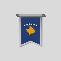 ilustración de la plantilla de la bandera de kosova vector