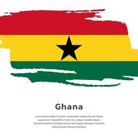 ilustración de la plantilla de la bandera de ghana vector