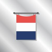 Illustration of Netherlands flag Template vector